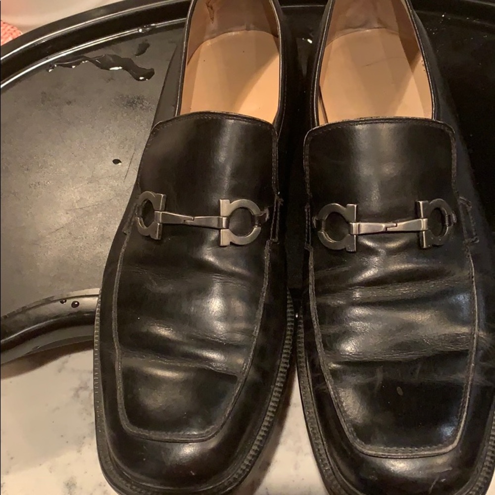 Men’s size 12 ferragamo leather shoes
